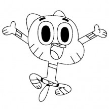 Gumball coloring page