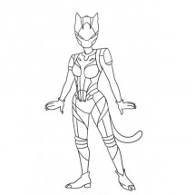 Coloriage Fortnite Catwoman