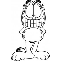 Coloriage Garfield est content