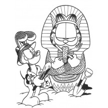 Coloriage Garfield le pharaon