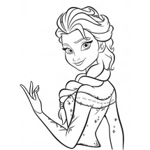 Coloriage Elsa la reine des neiges