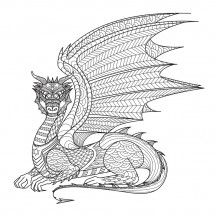 Coloriage Mandala Dragon