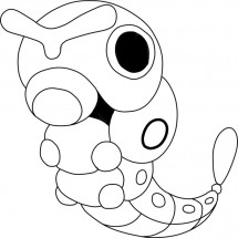 Coloriage Pokémon Chenipan