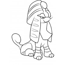 Coloriage Pokémon Couafarel coupe Pharaon