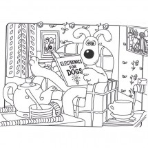 Coloriage Gromit se relaxe