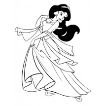 Coloriage Jasmine dancing