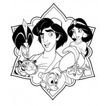 Coloriage All Aladdin characters