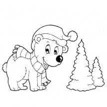 Little polar bear coloring