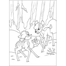 Coloriage Bambi is afraid
