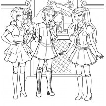 Coloriage Barbie and her friends