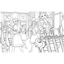 Coloriage Barbie and her friends #2