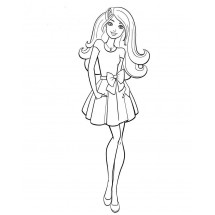 Coloriage Barbie in dress