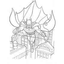 Batman in Gotham City coloring