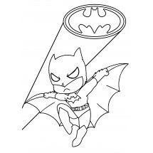 Kawaii Batman coloring