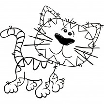 Coloriage Funny cat #2