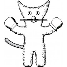 Coloriage Cat with mittens