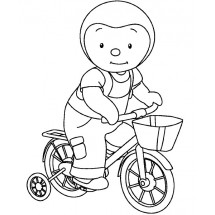 Coloriage Charley is cycling