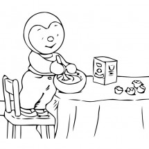 Coloriage Charley makes pancakes