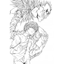 Yagami Light and Ryuk coloring