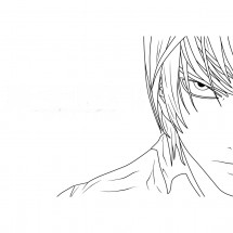 Face of Light Yagami coloring