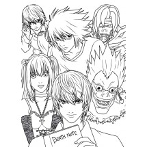 Coloriage Characters of Death Note