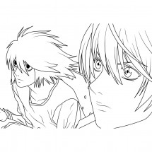 Coloriage Light Yagami and L