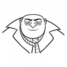 Gru's face coloring