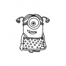 Coloriage Minion with duvets