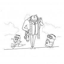 Coloriage Gru and the minions