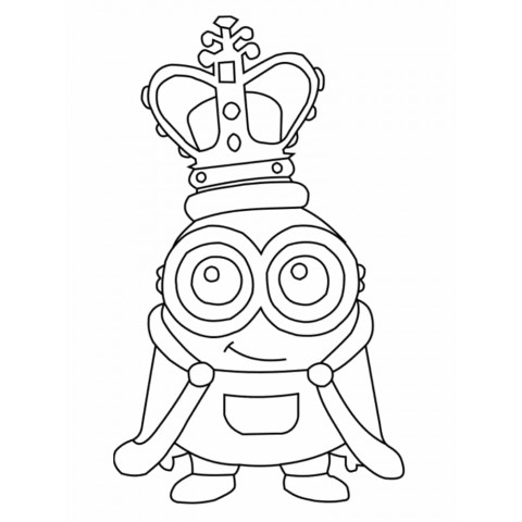 coloring page minion king despicable me free printable coloring pages