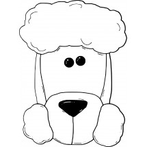 Funny poodle coloring