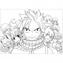 Coloriage Some characters of Fairy Tail