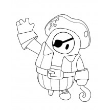 Coloriage Fall Guys Pirate #2
