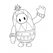 Coloriage Fall Guys Pineapple