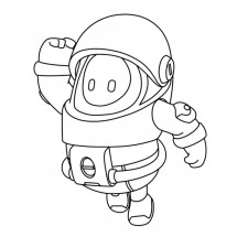 Fall Guys Astronaut coloring