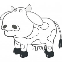 Funny cow coloring