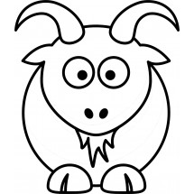 Coloriage Round goat