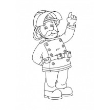 Fireman Sam Chief coloring