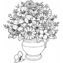 Bouquet of flowers coloring