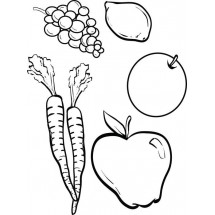 Coloriage Fruits and vegetables