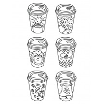 Coffee cups coloring