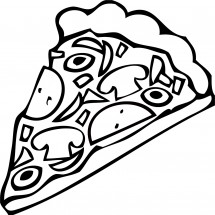 Slice of pizza coloring