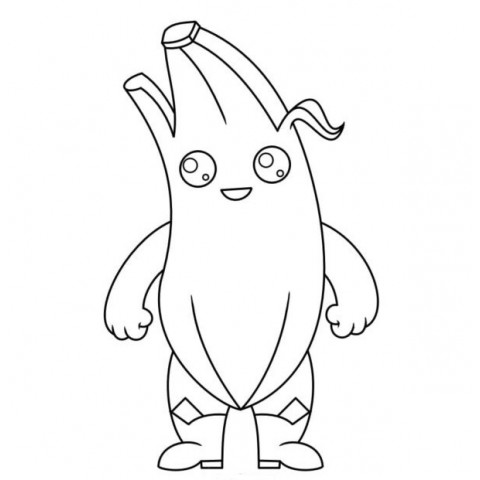 Coloring page - Fortnite Banana | Fortnite | Free printable coloring pages