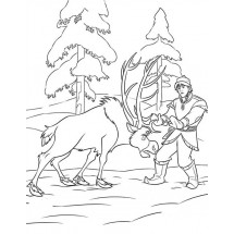 Coloriage Kristoff and Sven