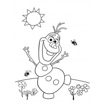 Coloriage Olaf do the clown