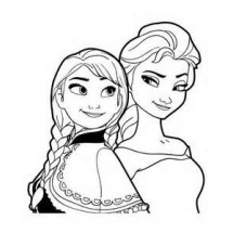 Coloriage Elsa and Anna #2