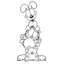 Coloriage Garfield and Odie