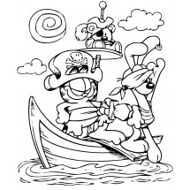 Coloriage Garfield and Odie the pirates