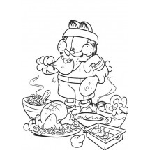 Garfield eats #2 coloring