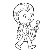 Coloriage A young vampire